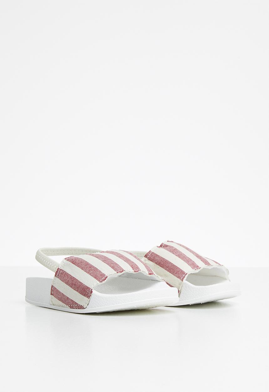 Cotton On - Scallop slide - rust & white 