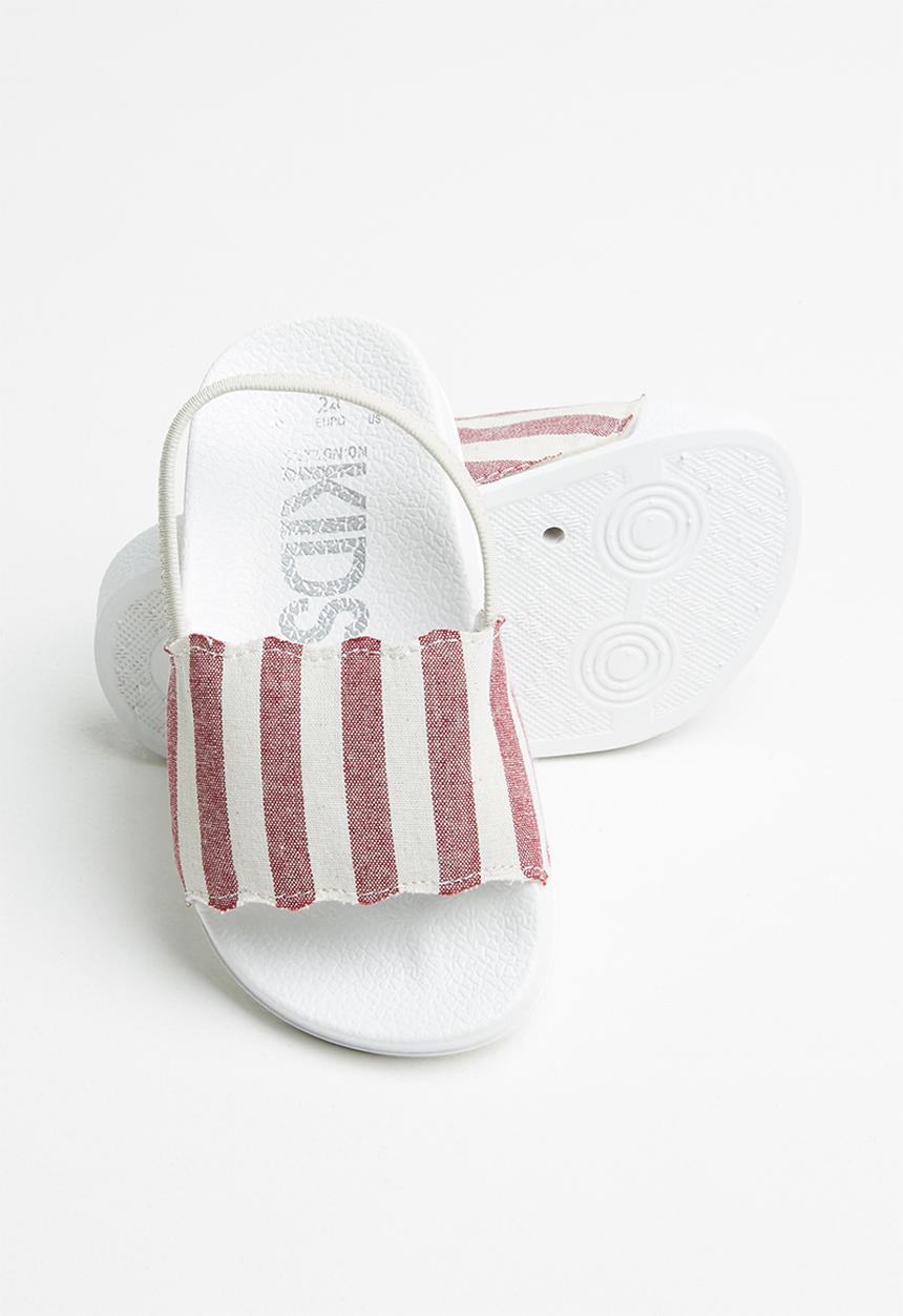 Cotton On - Scallop slide - rust & white 