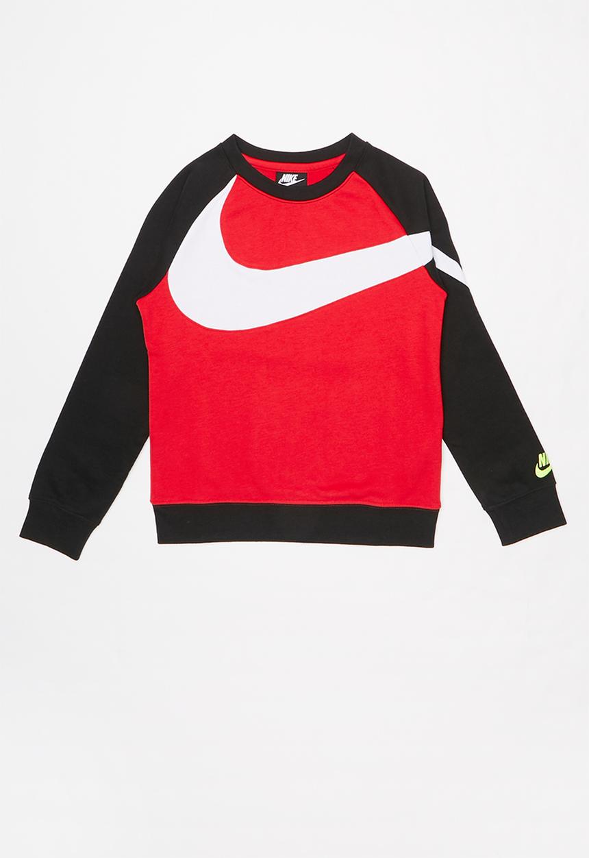 Nike - French terry crew - black & red