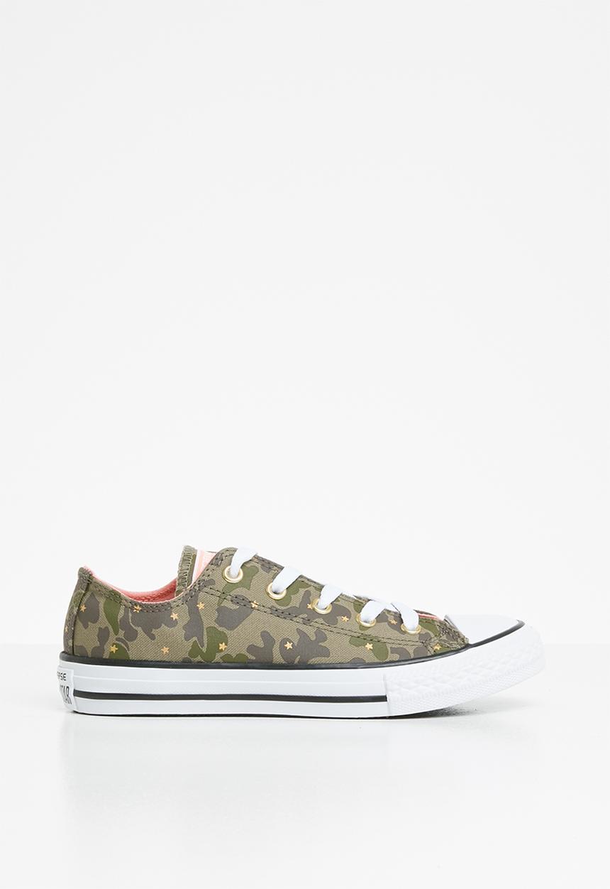 Converse - Chuck Taylor All Star camo gold star - green