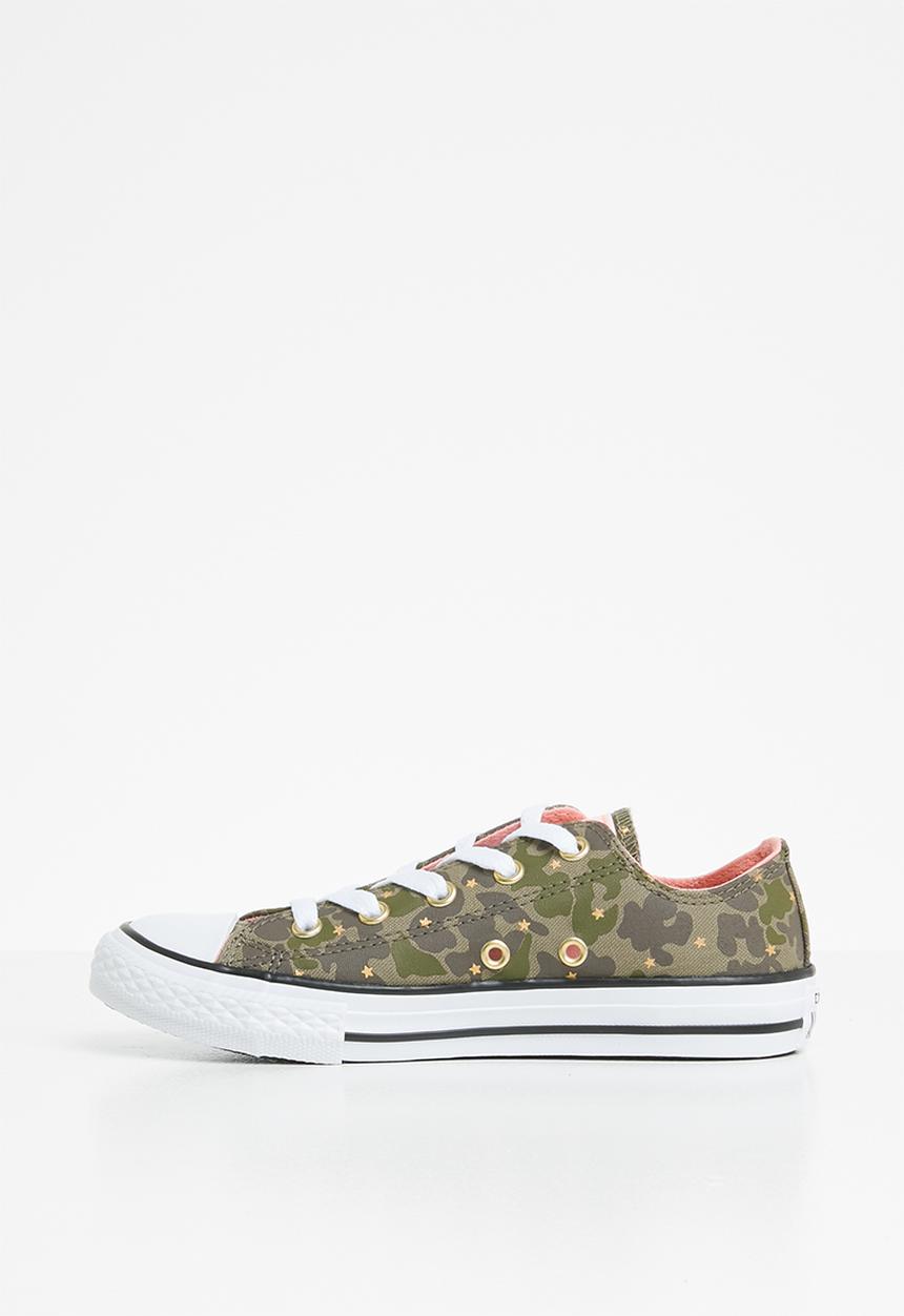 Converse - Chuck Taylor All Star camo gold star - green