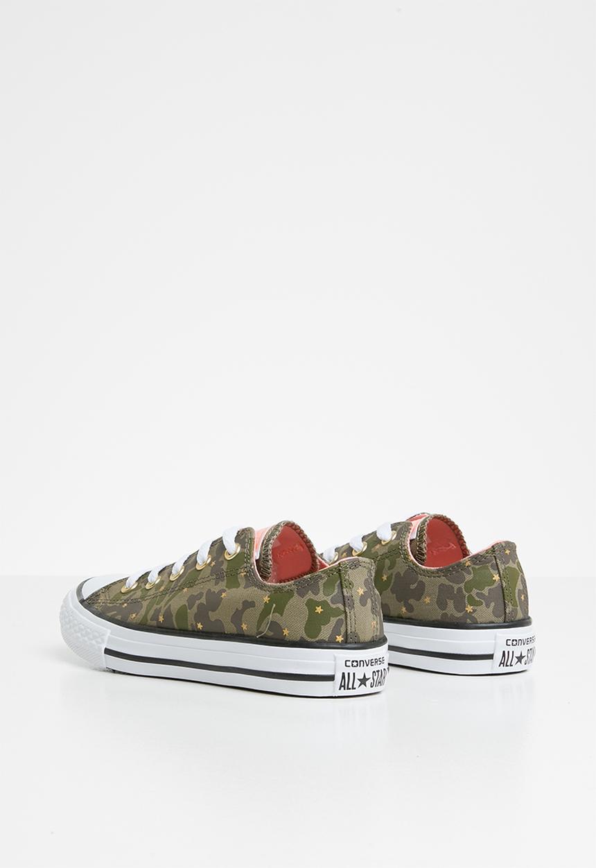 Converse - Chuck Taylor All Star camo gold star - green