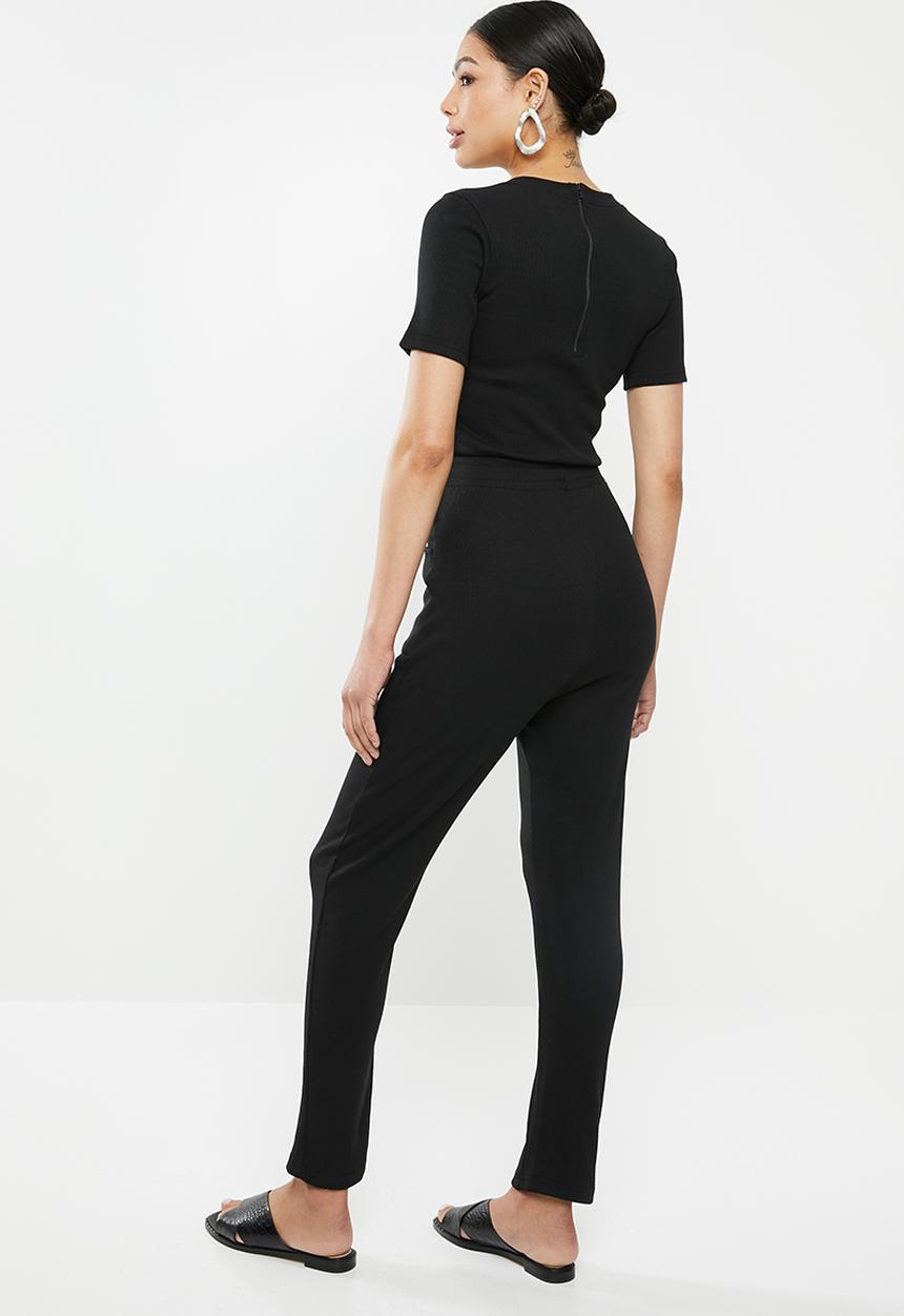 Missguided - Rib pocket jumpsuit - black