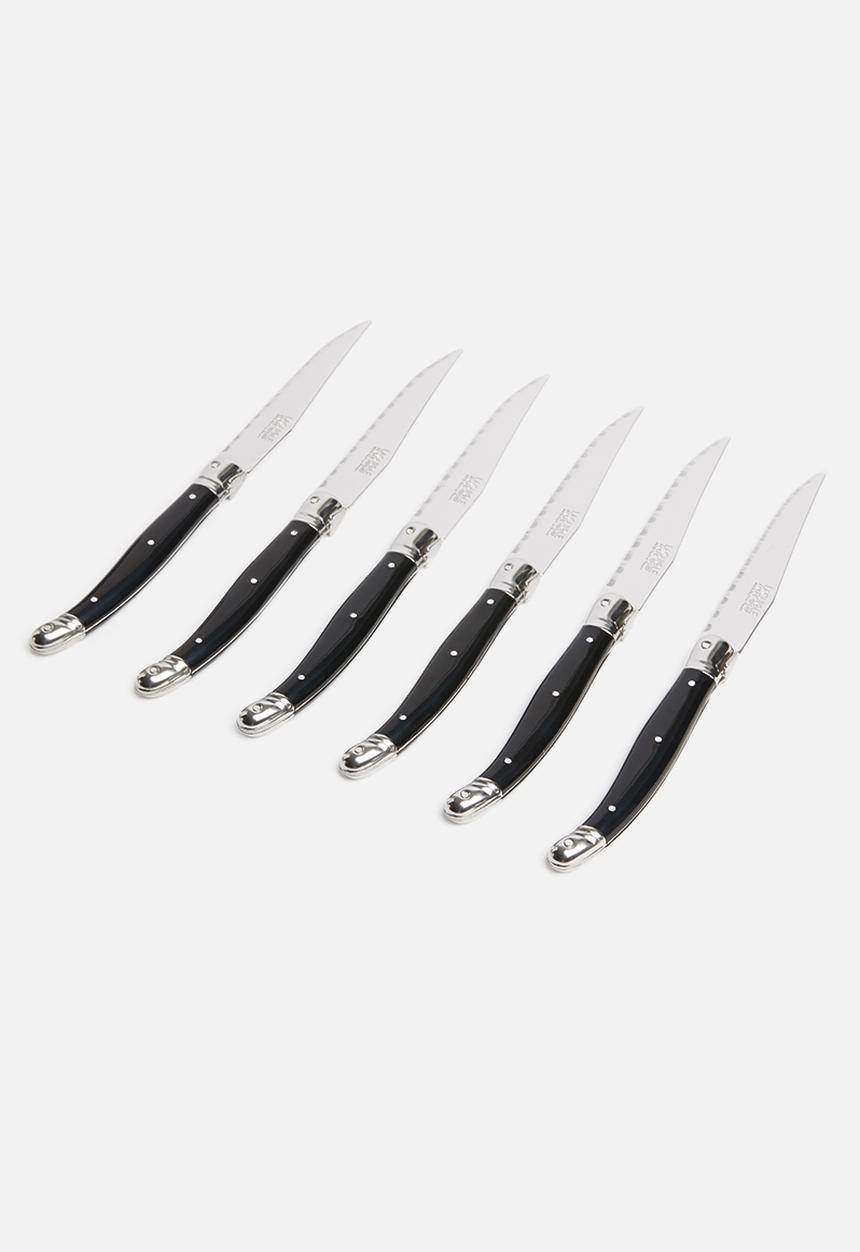 André Verdier - 6pce steak knife set - black