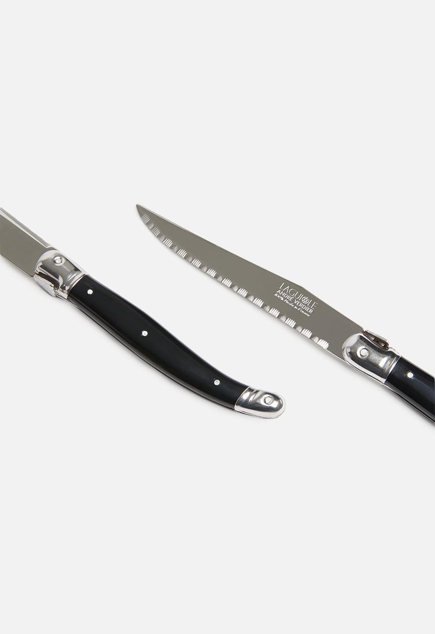 André Verdier - 6pce steak knife set - black