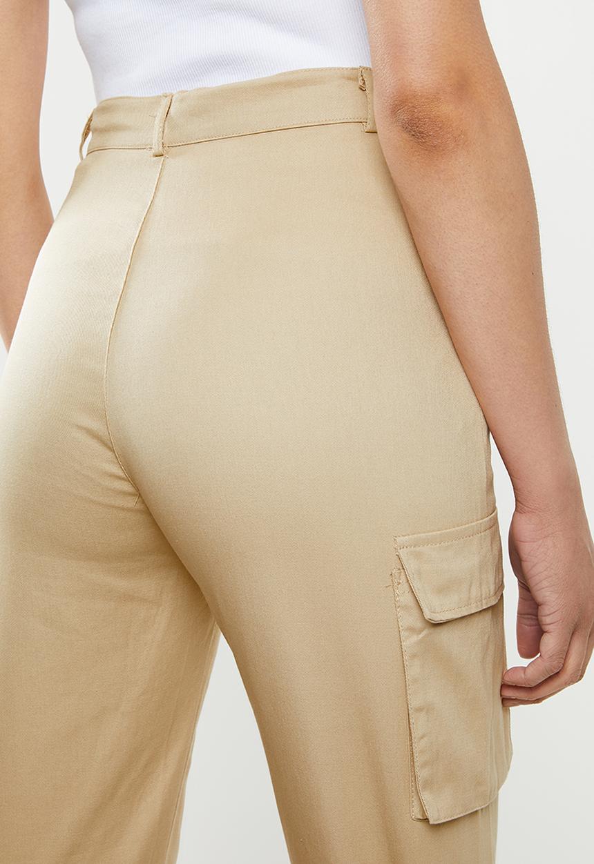 Missguided - Plain cargo trouser - beige