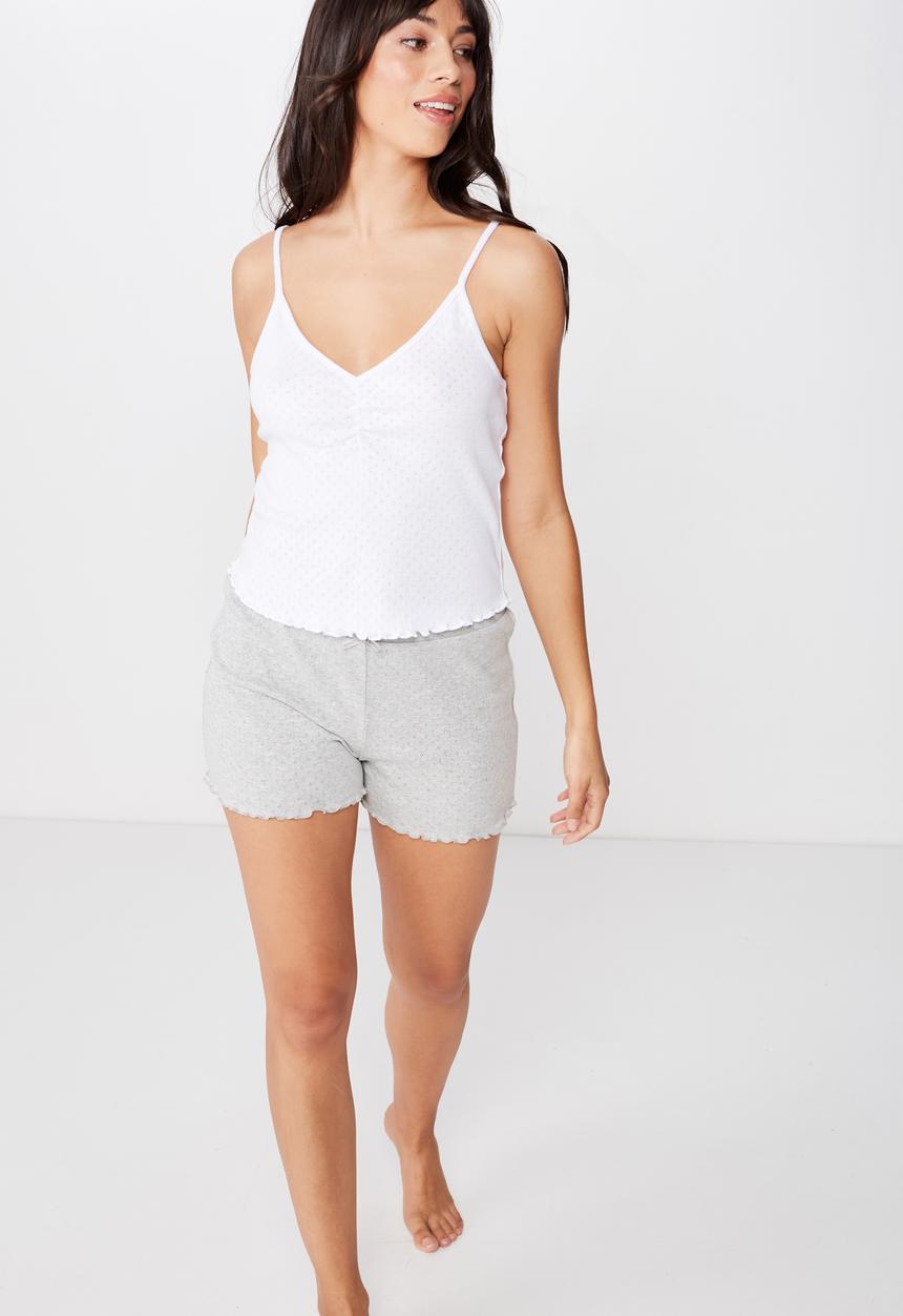 Cotton On - Pointelle sleep tank  - white