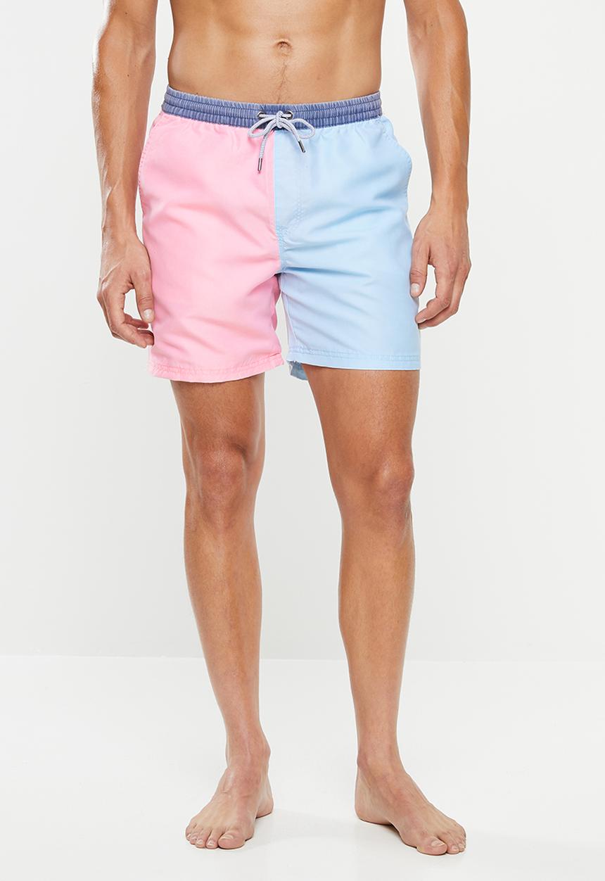 Cotton On - Colour block hoff short - pink & blue