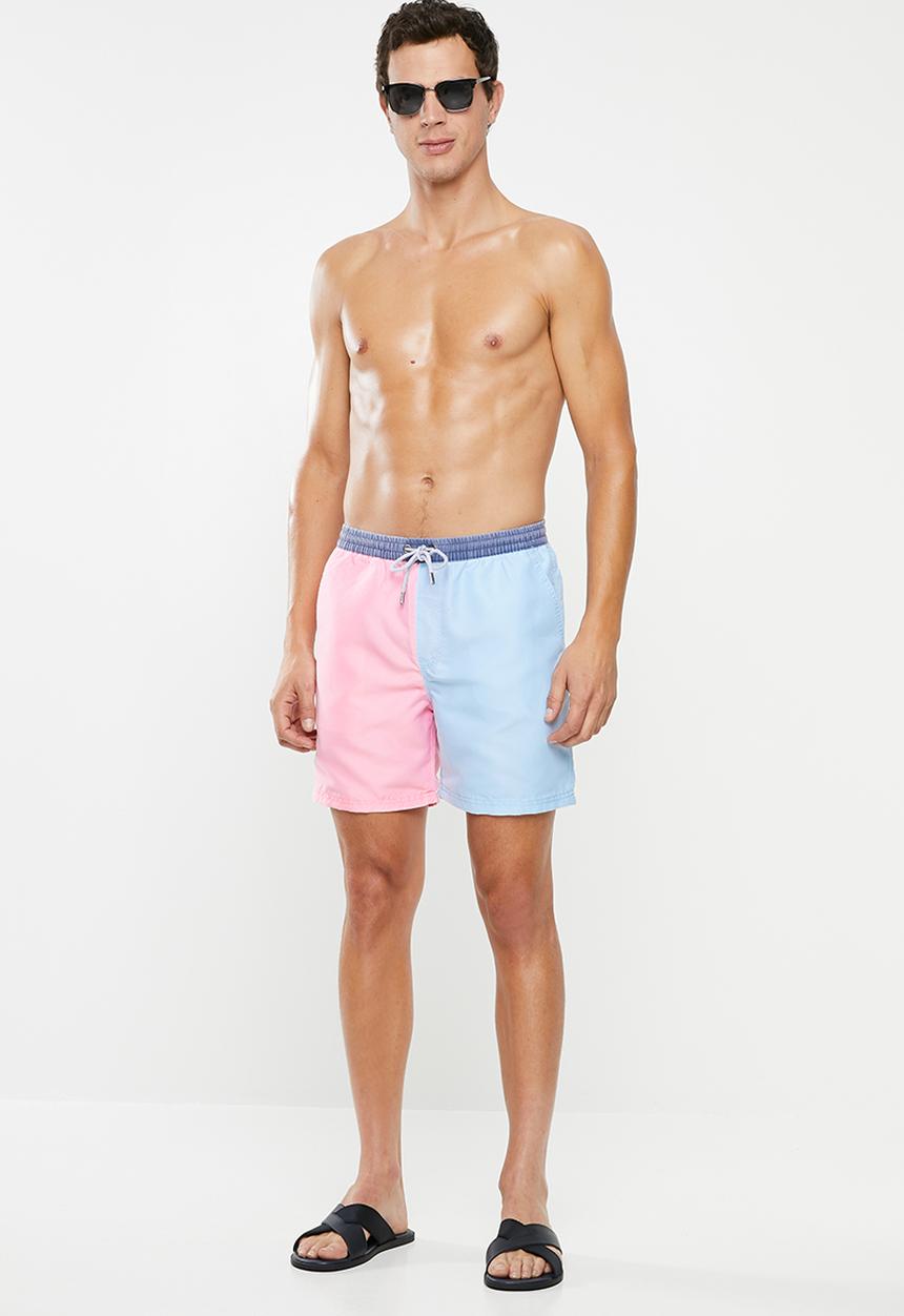 Cotton On - Colour block hoff short - pink & blue