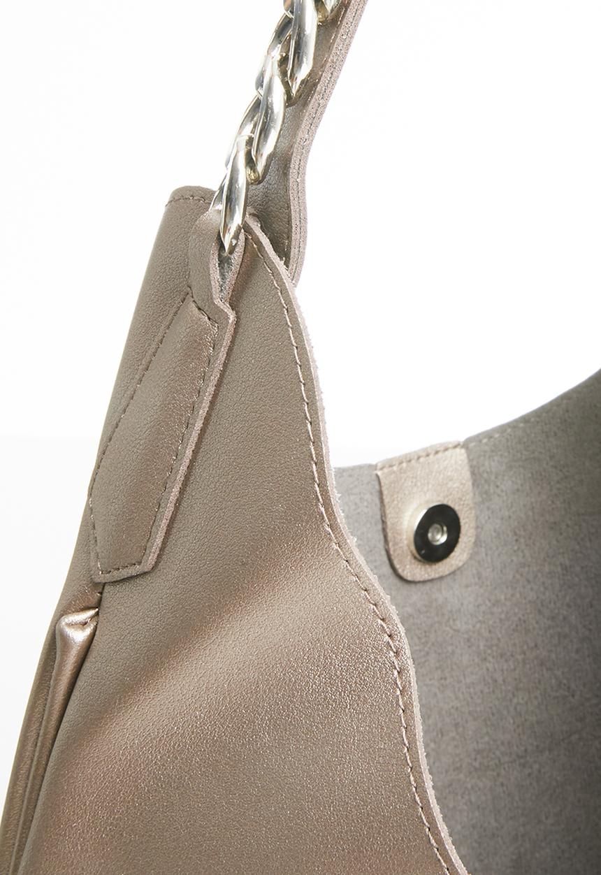 STYLE REPUBLIC - Metal chain shoulder bag - brown