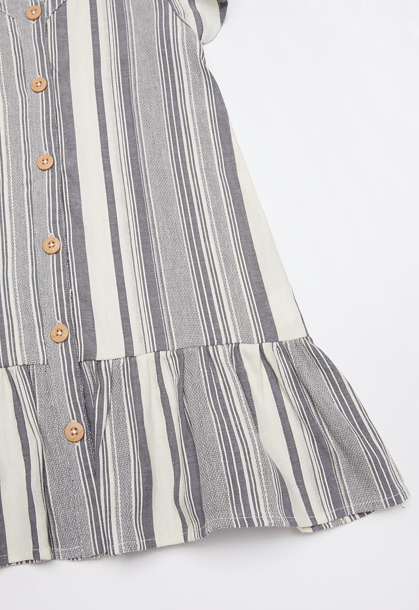 Cotton On - Lola short sleeve - grey & white