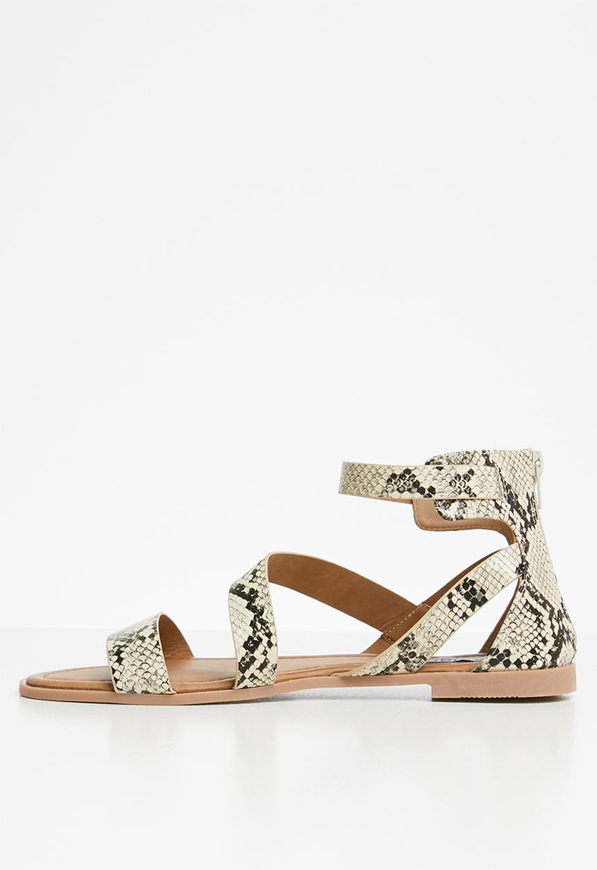 Madison® - Faux leather strappy sandal - neutral & black