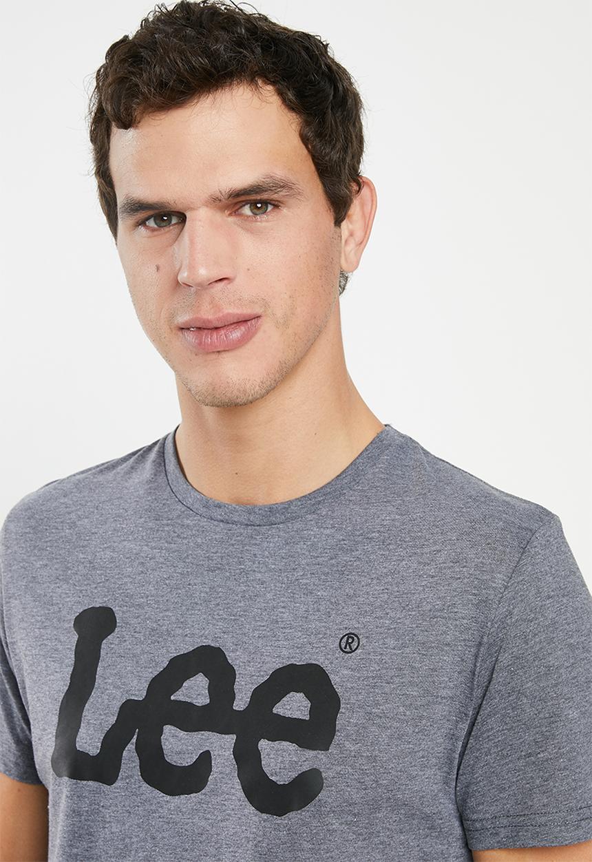 Lee  - Classic logo tee - grey