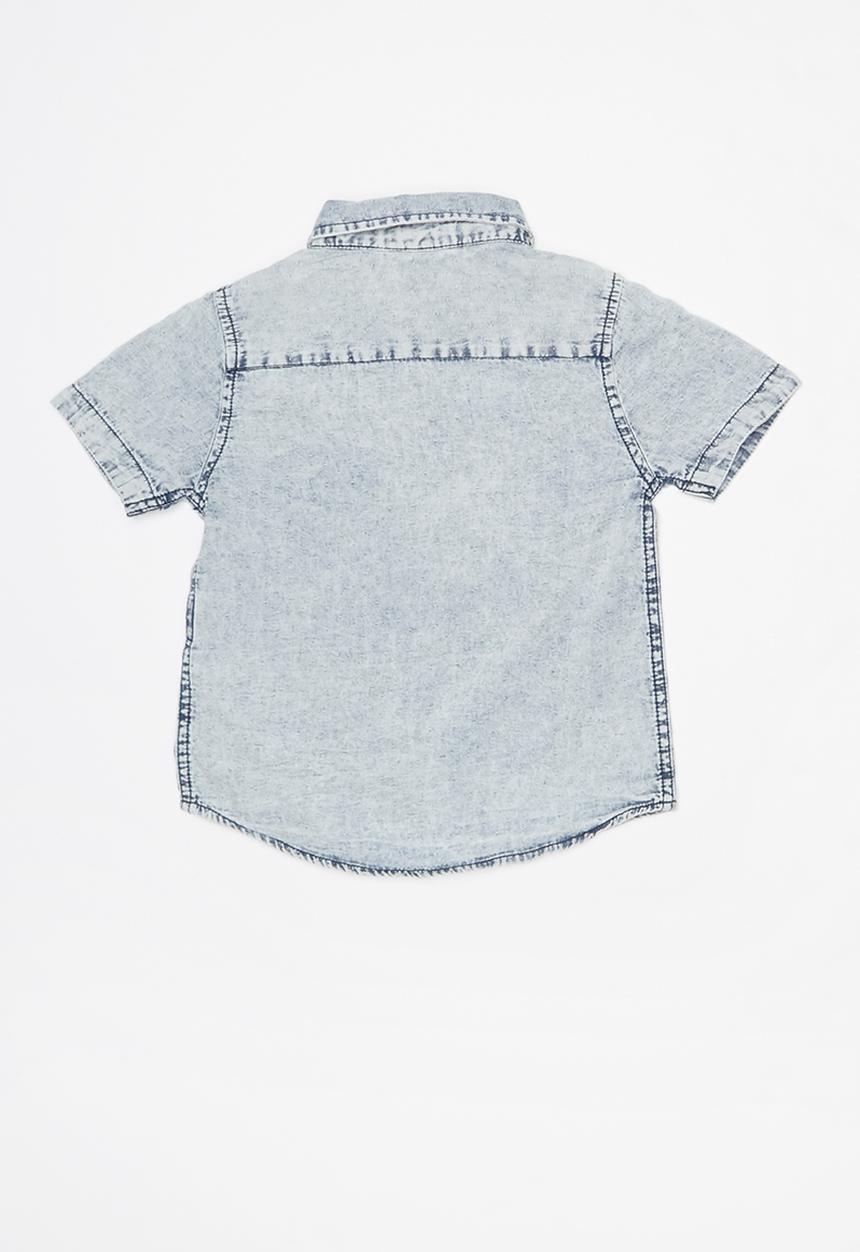 Cotton On - Resort short sleeve shirt - blue