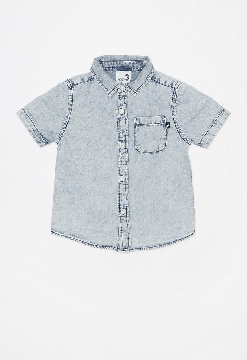 Cotton On - Resort short sleeve shirt - blue