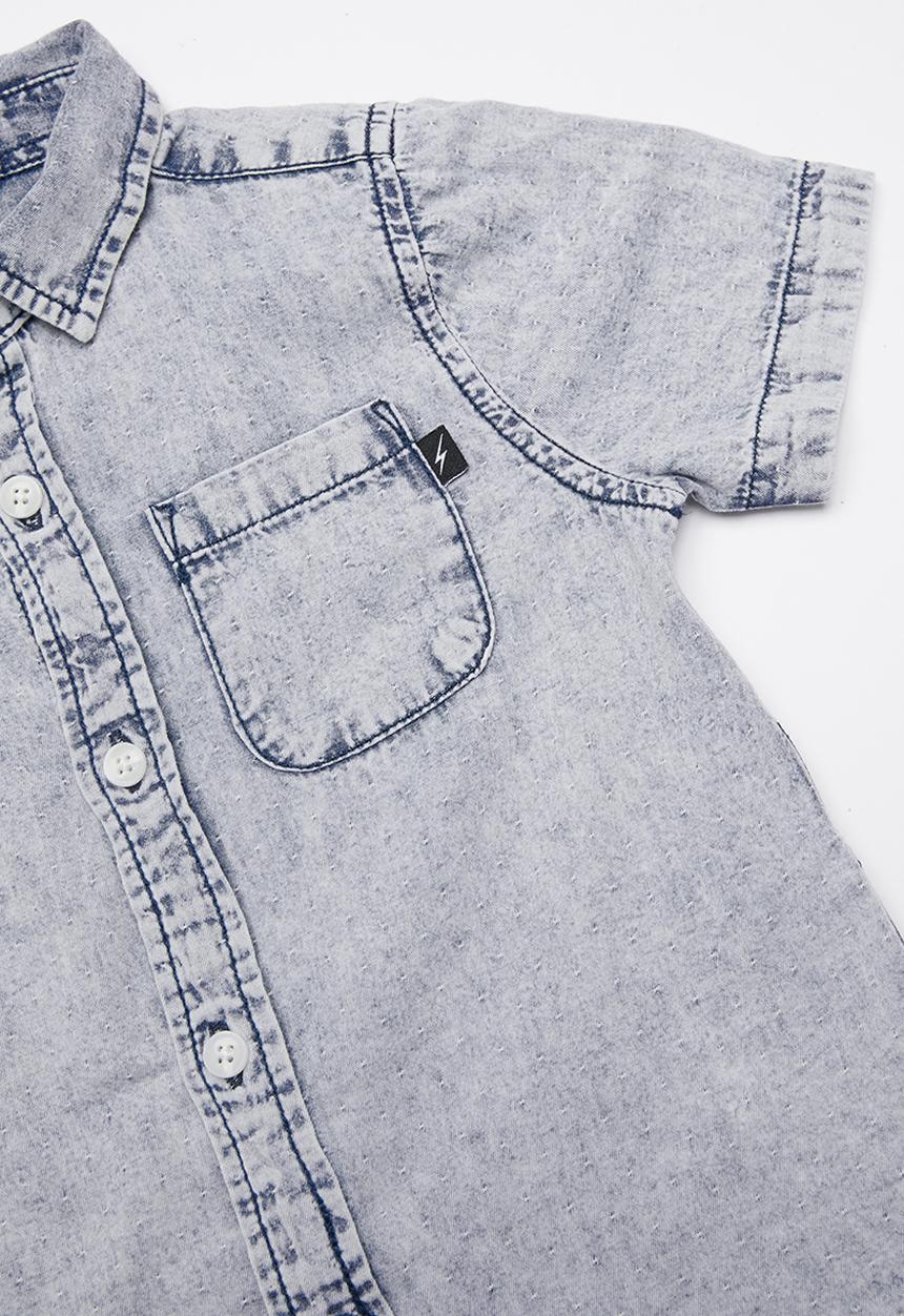Cotton On - Resort short sleeve shirt - blue