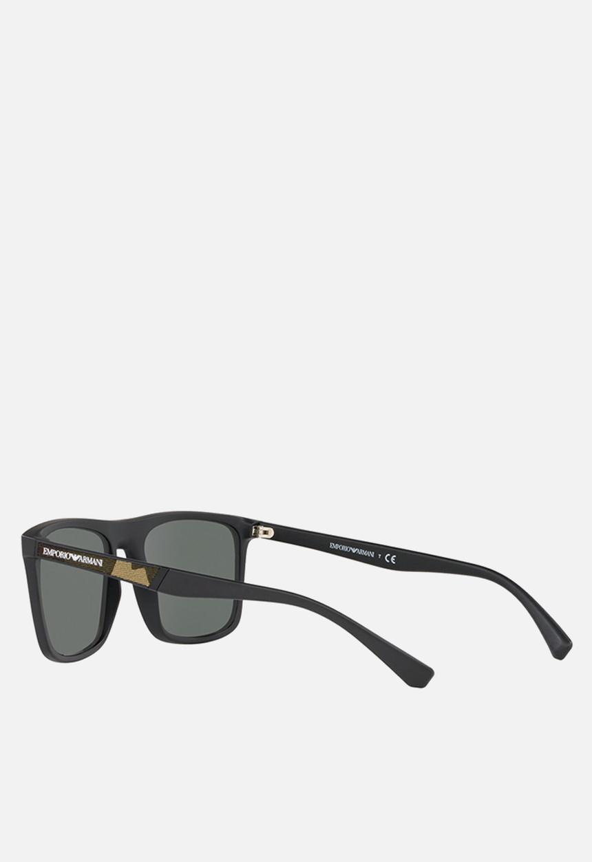 Emporio Armani - Matte rectangle sunglasses 56mm - black