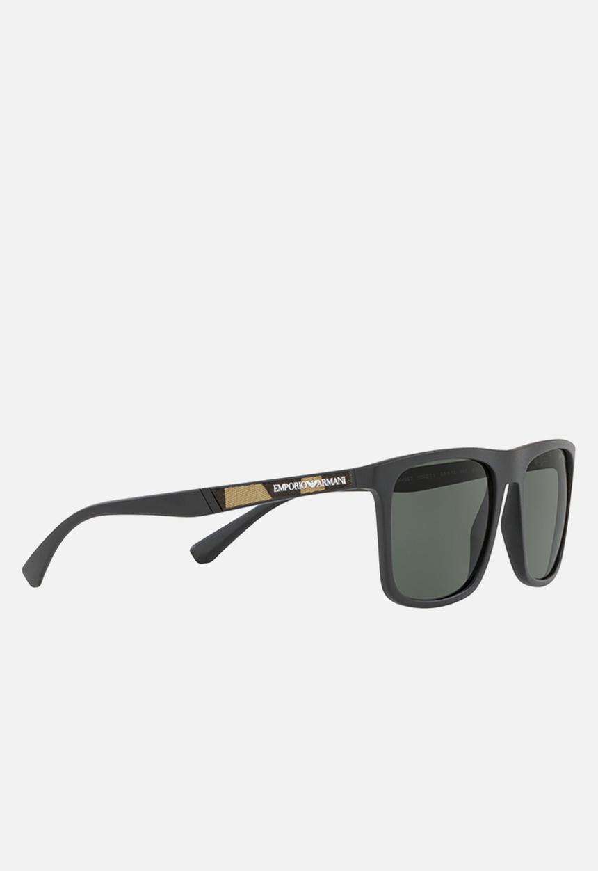 Emporio Armani - Matte rectangle sunglasses 56mm - black
