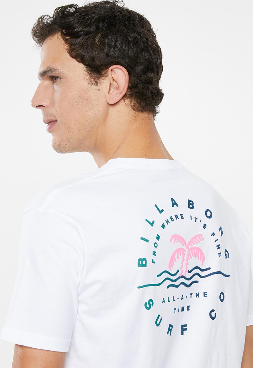 Billabong  - Where it's fine short sleeve tee - white