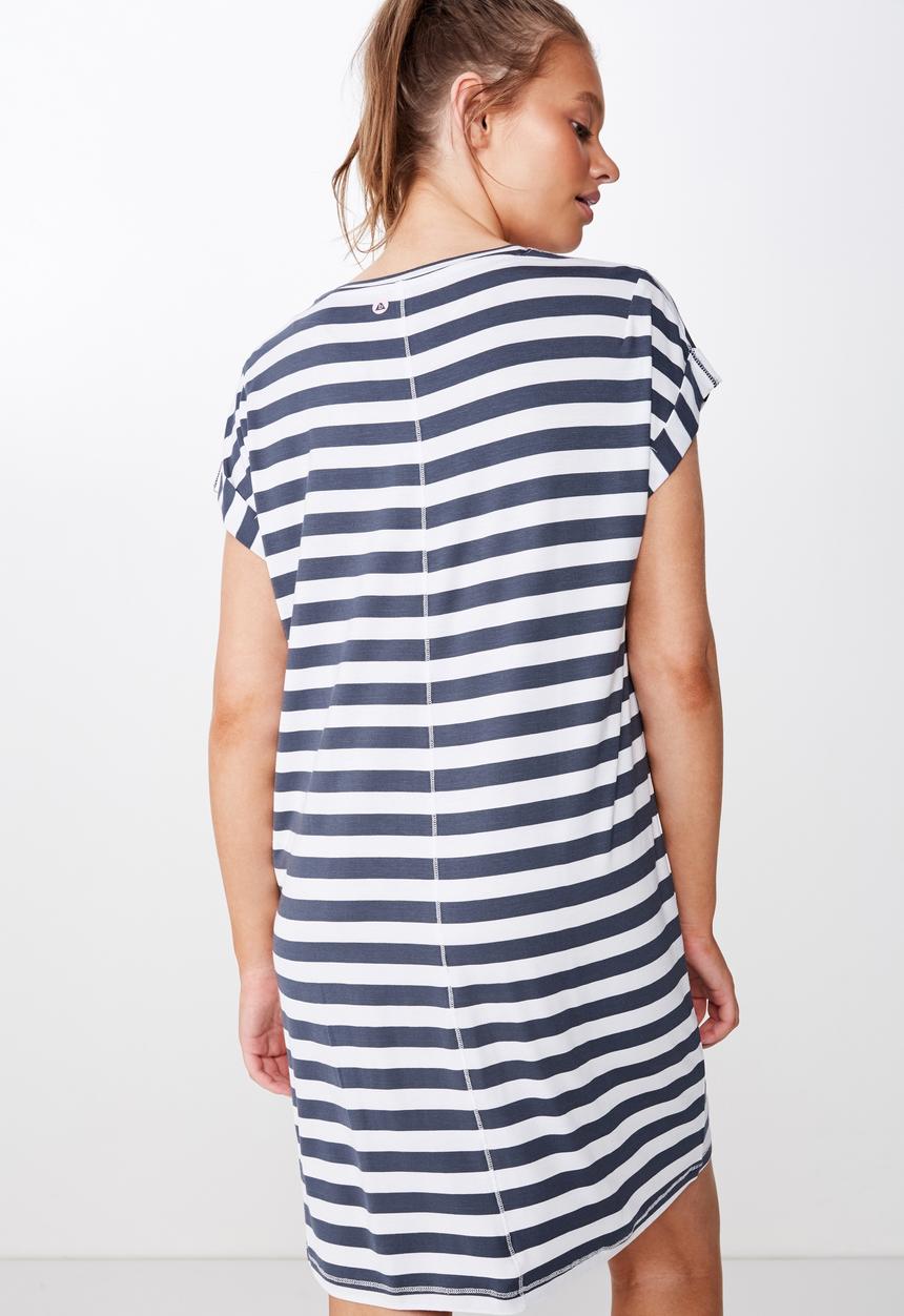 Cotton On - Sleep recovery cap sleeve night  - navy & white 