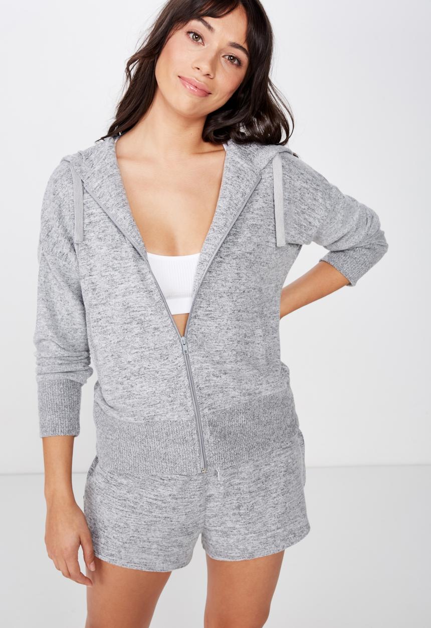 Cotton On - Supersoft zip through  - grey