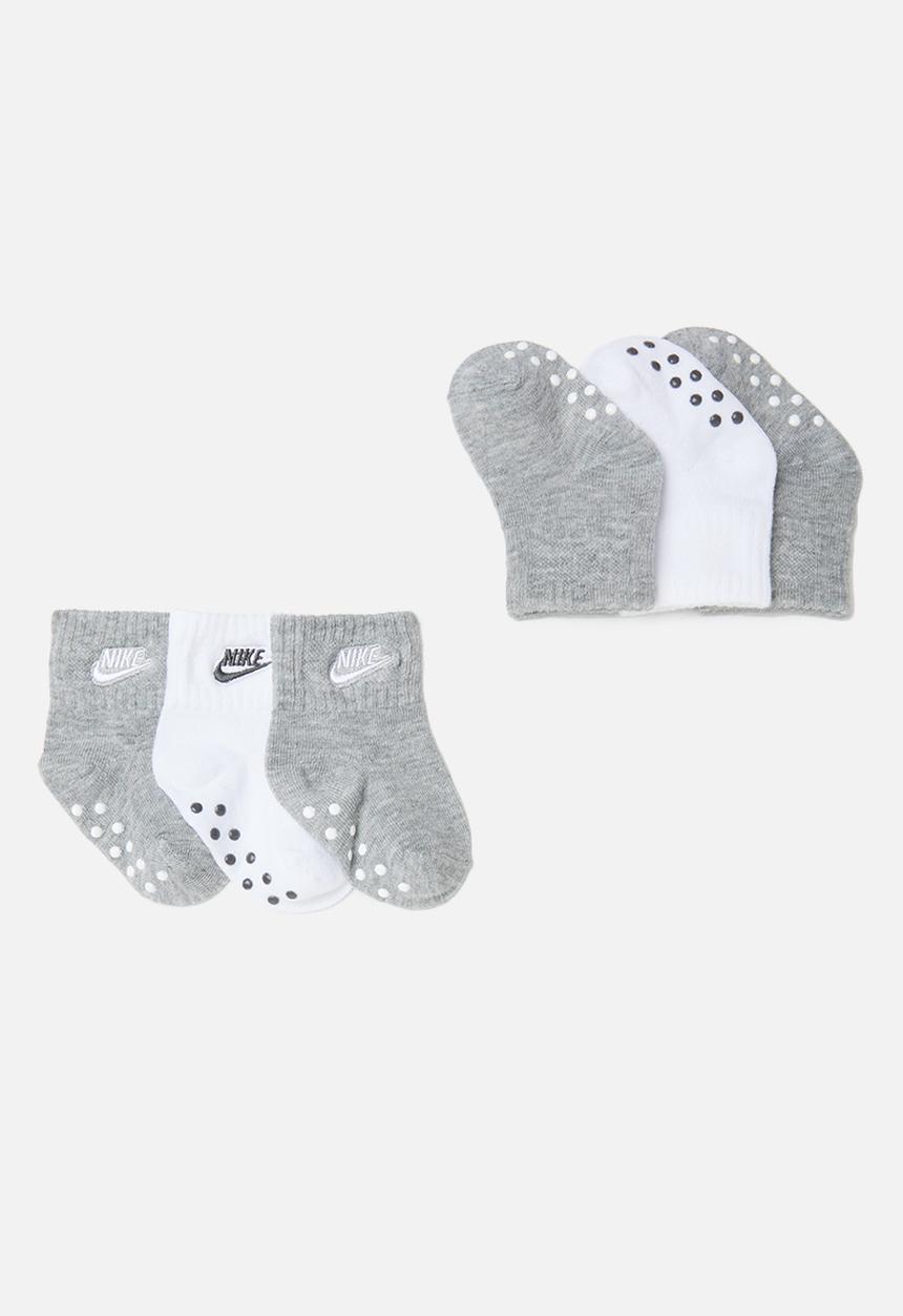 Nike - Nike core futura gripper socks - grey & white