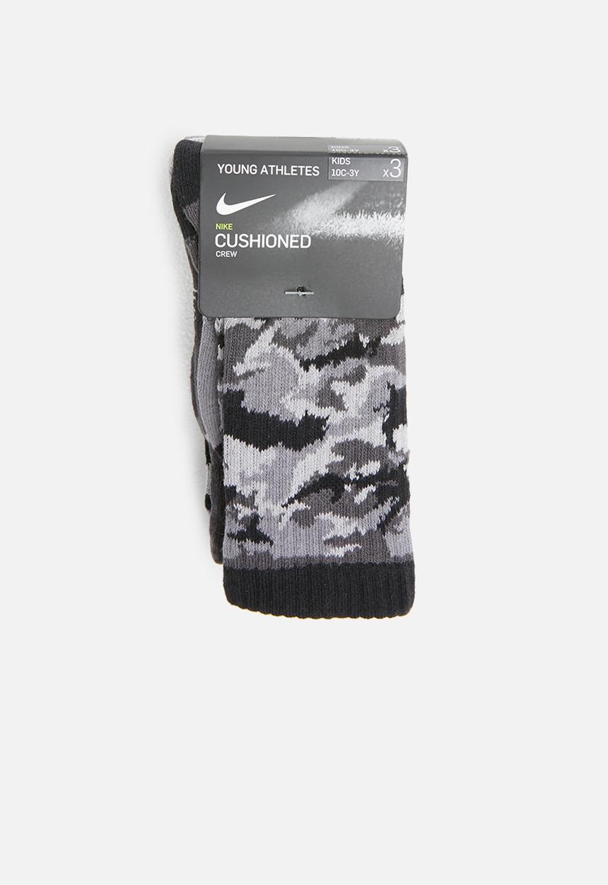Nike - Nike boys camo socks - grey & black
