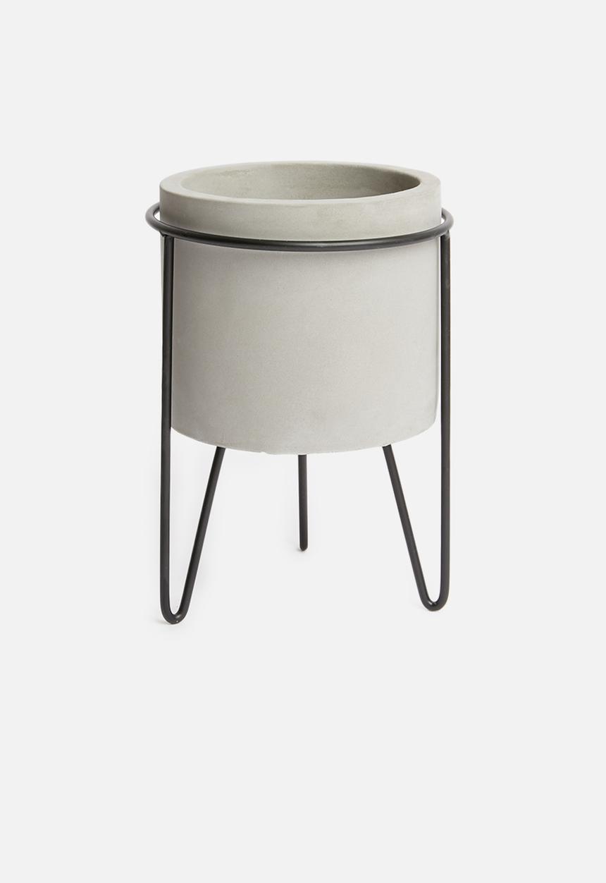 Sixth Floor - Cement plant pot - grey