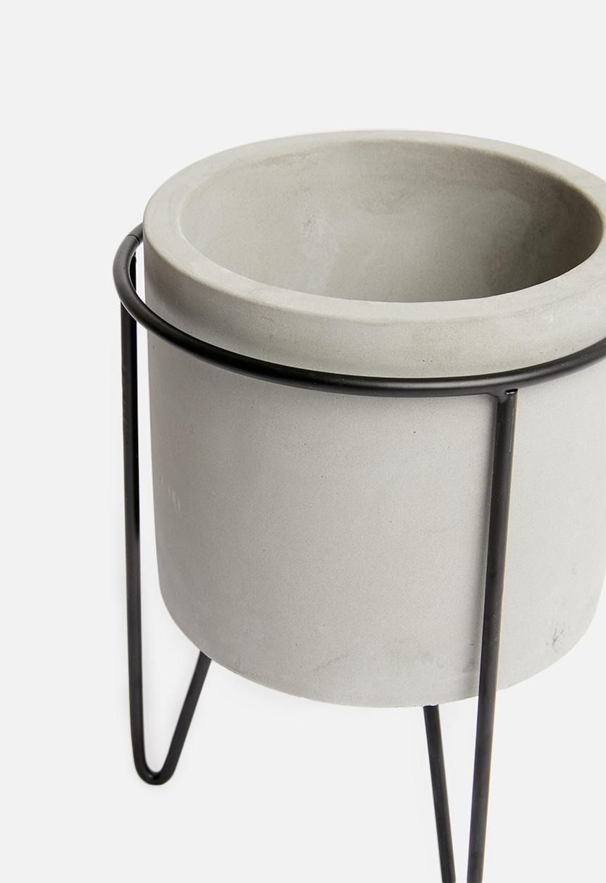 Sixth Floor - Cement plant pot - grey