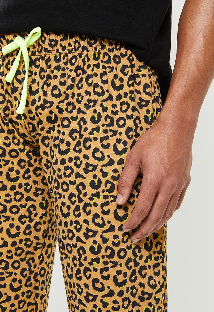 Brave Soul - Leopard sleep set - black & brown