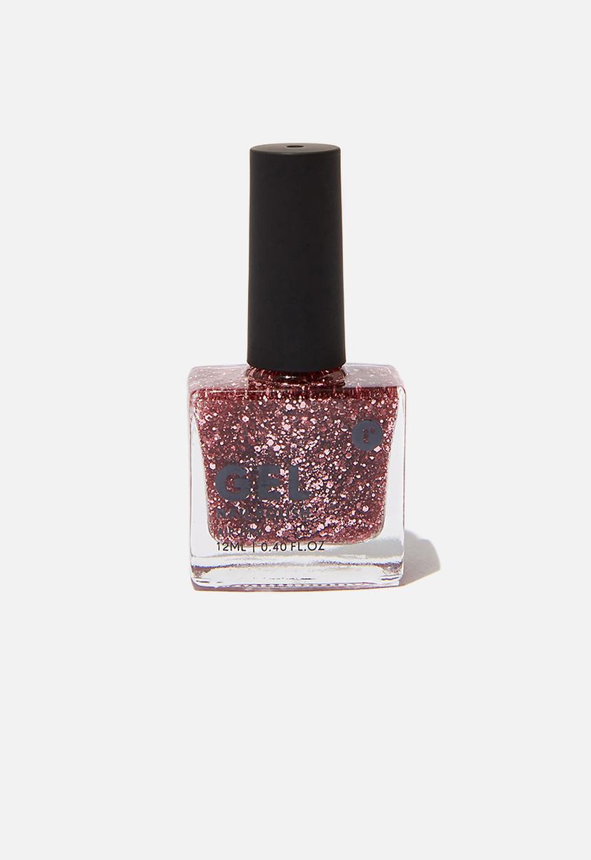 Cotton On - Rubi gel nail polish - rose gold glitter