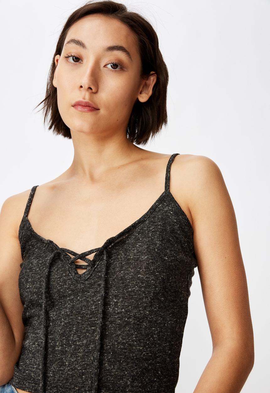 Factorie - Tie up singlet - black