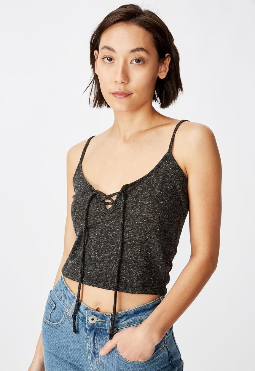 Factorie - Tie up singlet - black