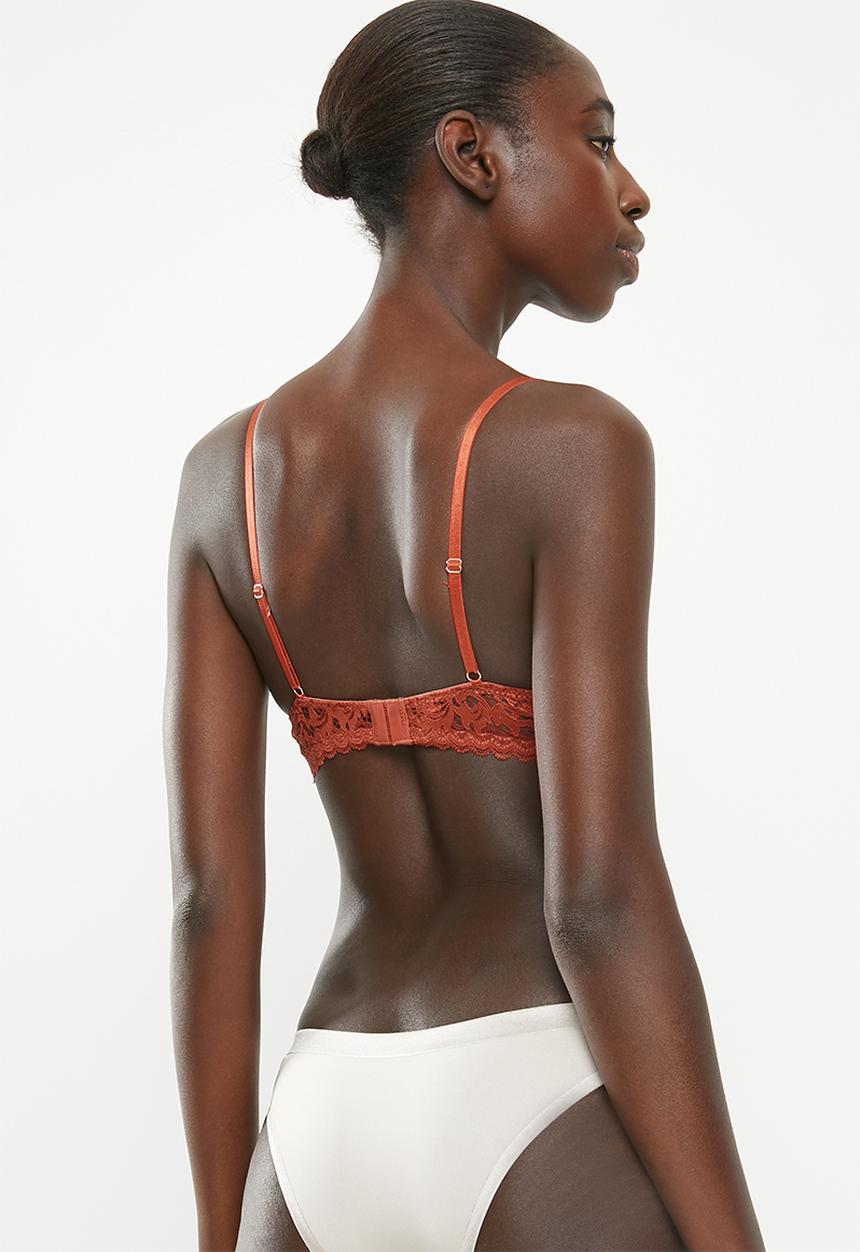 Cotton On - Audrey 1/2 cup demi contour bra - orange