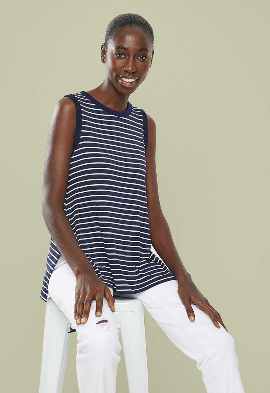 Superbalist - Relaxed vest - navy & white 