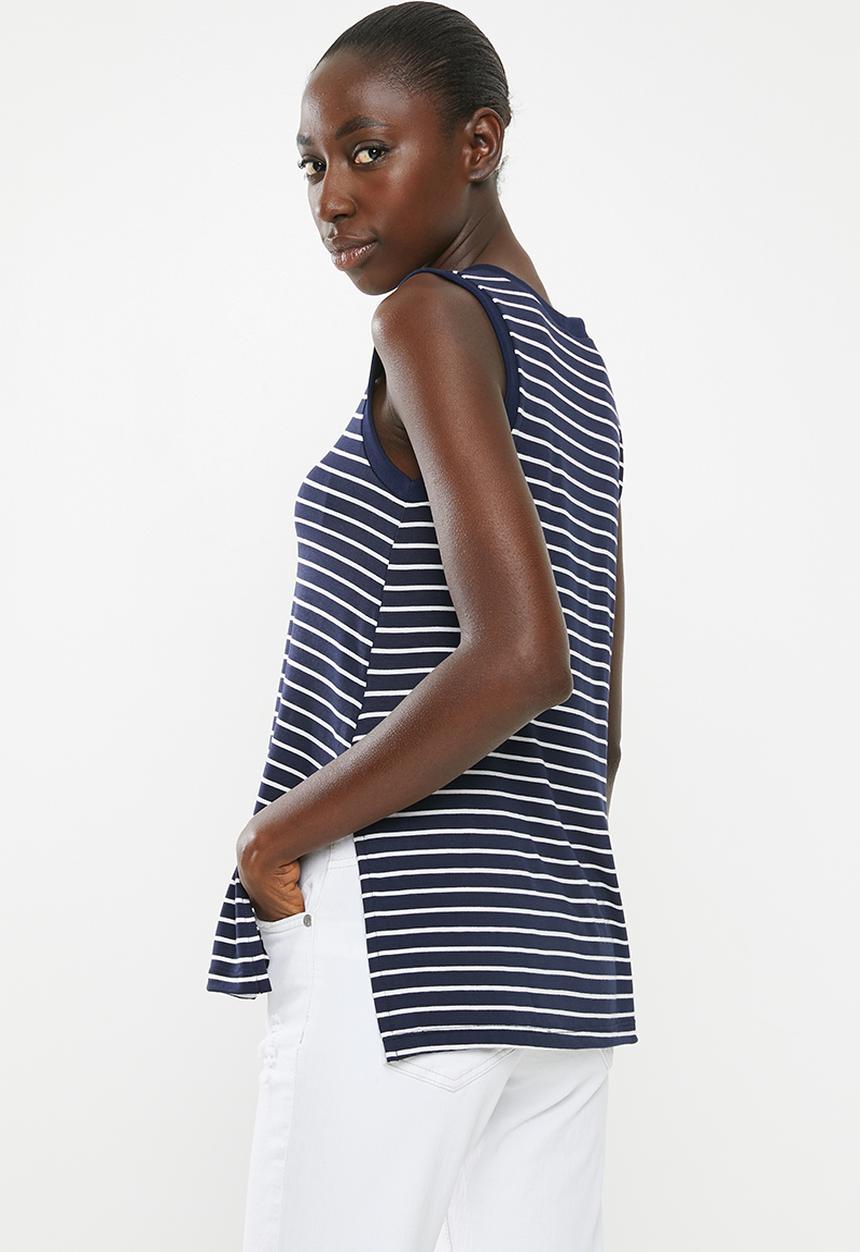 Superbalist - Relaxed vest - navy & white 