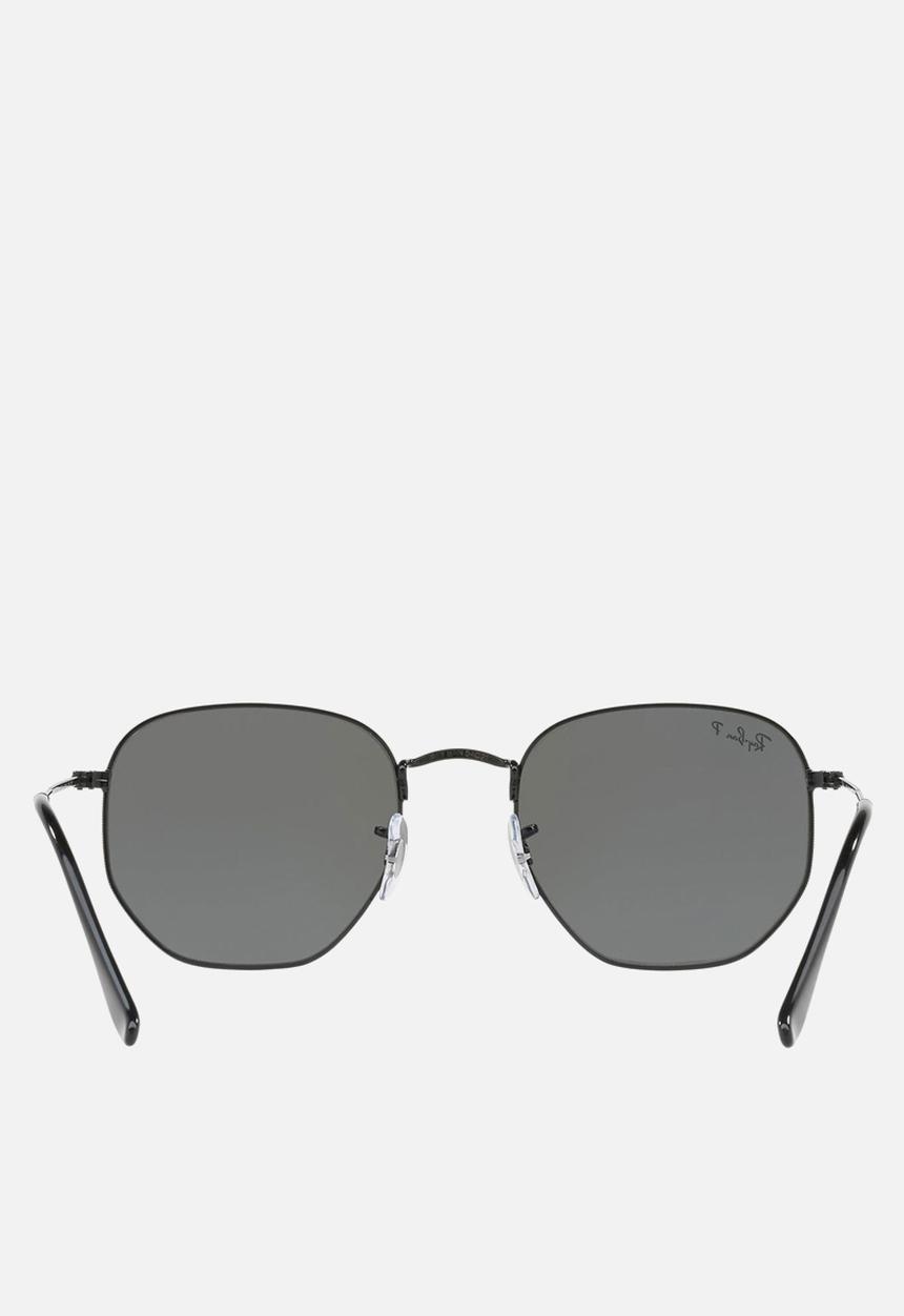 Ray-Ban - Hexagonal polarized sunglasses - black