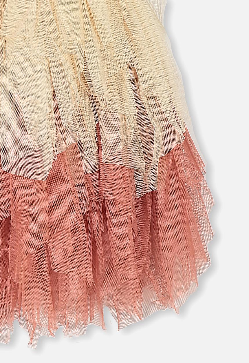 Cotton On - Tori tulle skirt - pink & peach 