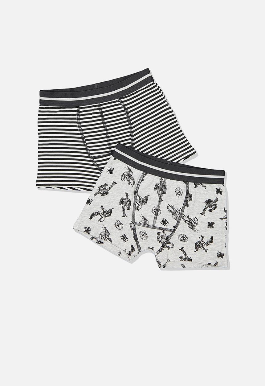 Cotton On - Boys 2pk trunk - black & grey