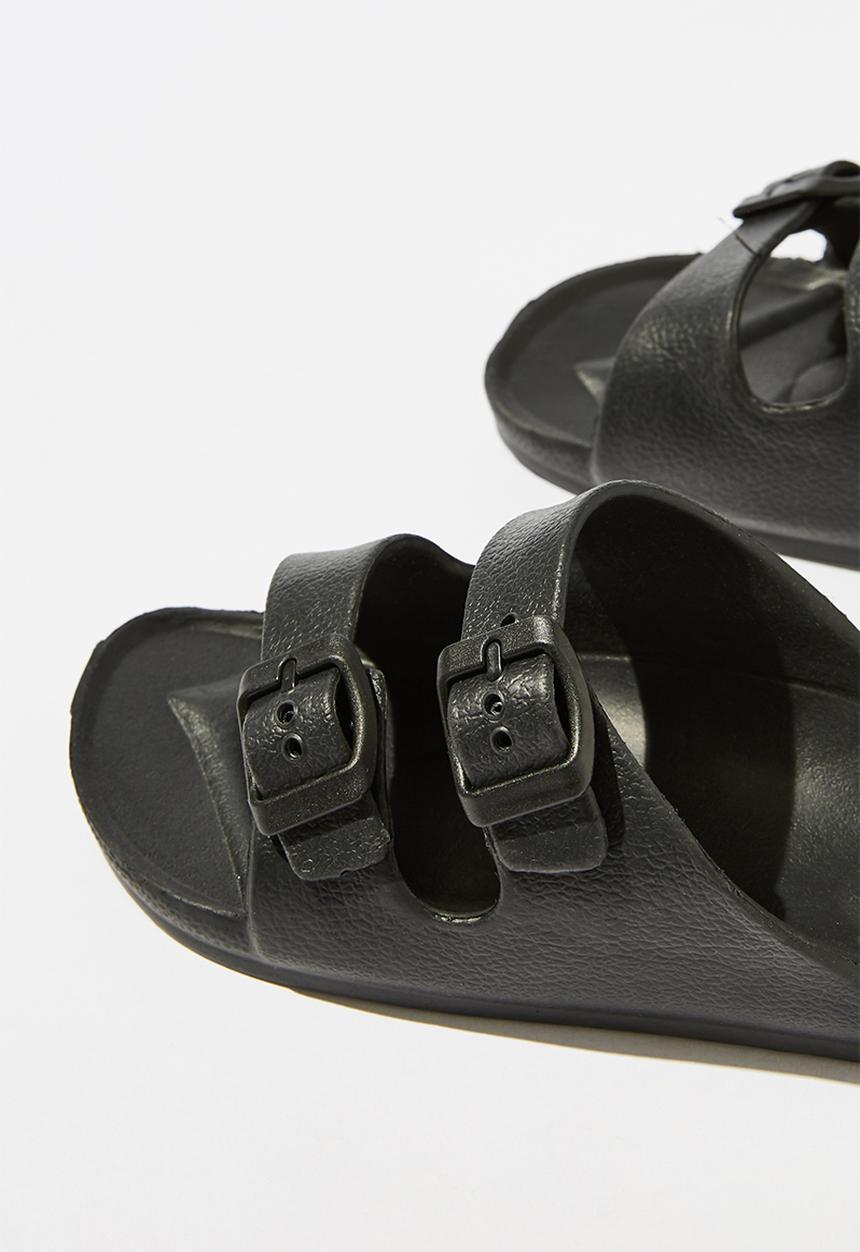 Cotton On - Twin strap slide - black