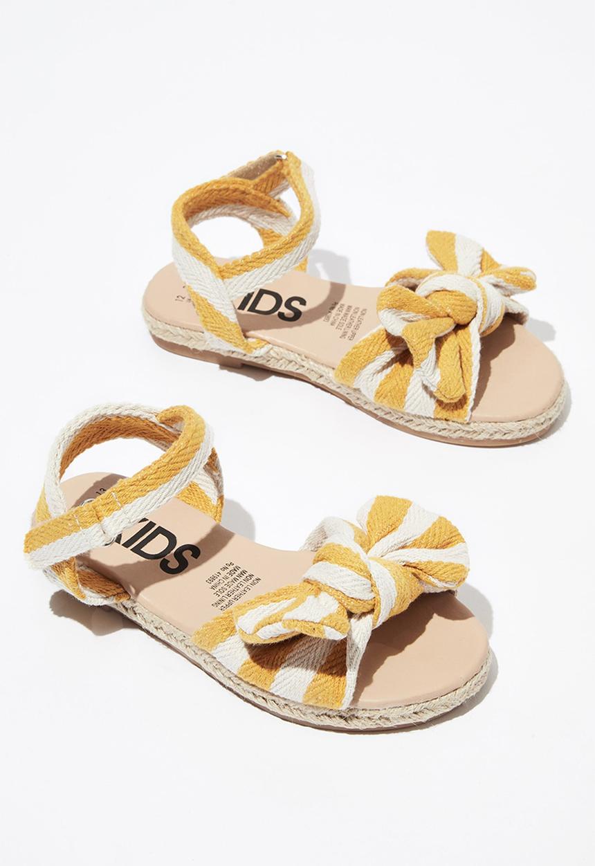 Cotton On - Bow espradrille sandal - yellow & white