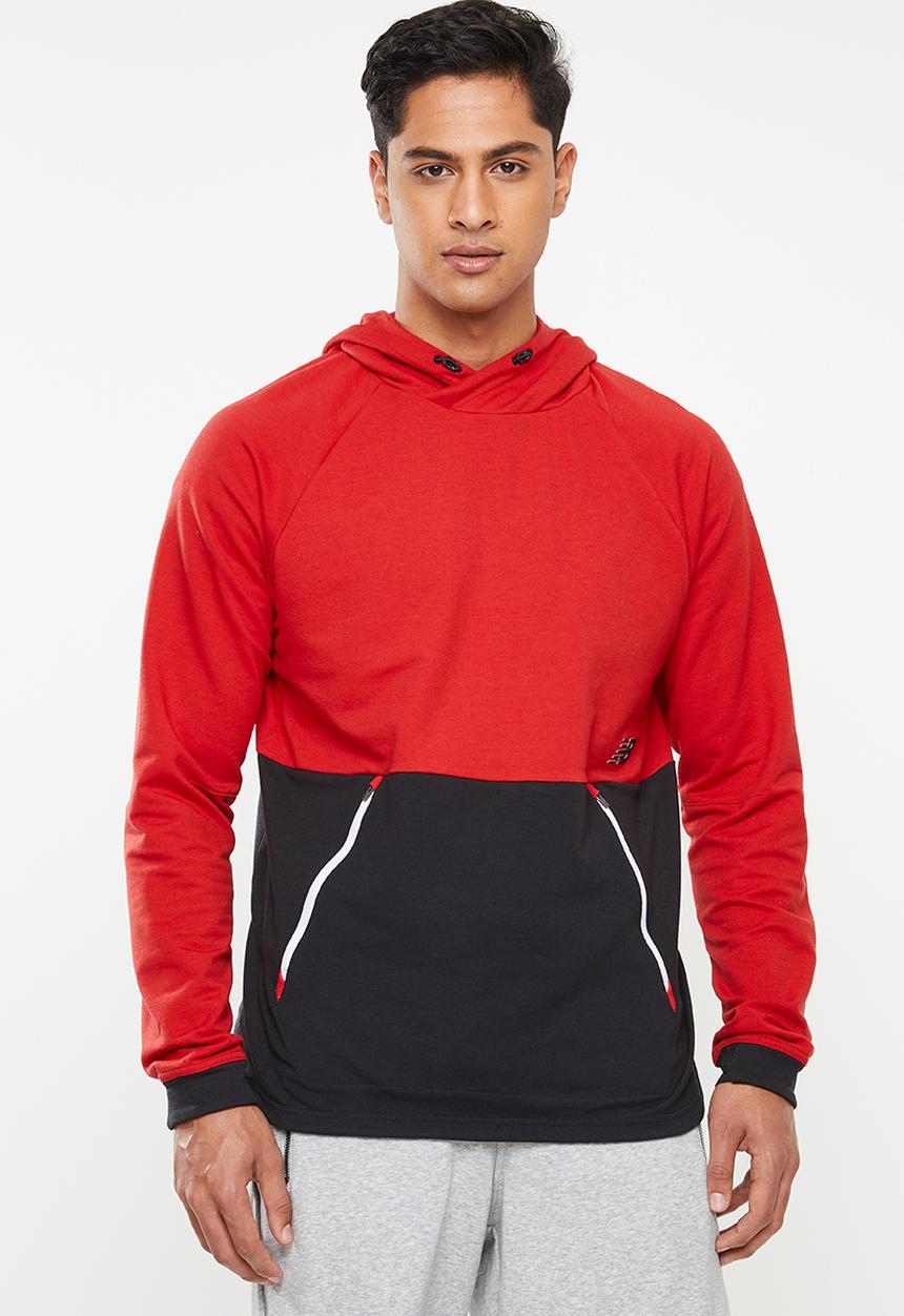 New Balance  - Mens  long sleeve hoodie - red