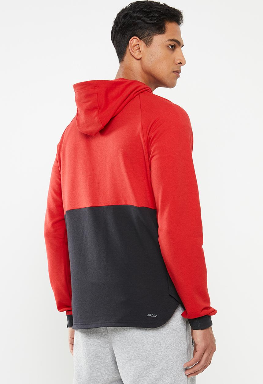 New Balance  - Mens  long sleeve hoodie - red