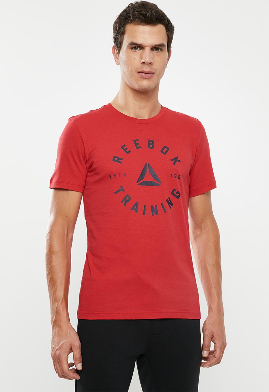 Reebok - Mens graphic short sleeve tee - red