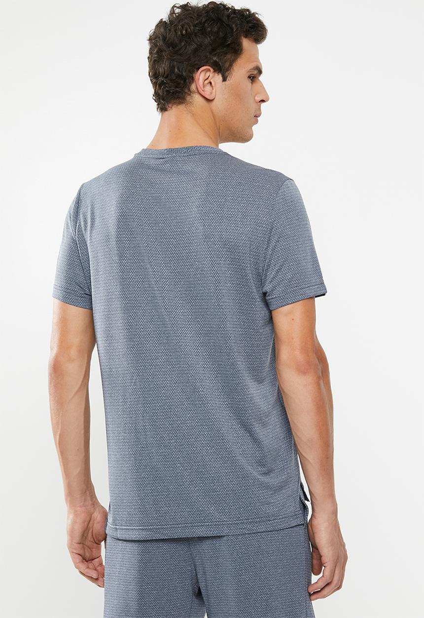 Reebok - Mens melange regular fit tech top - navy