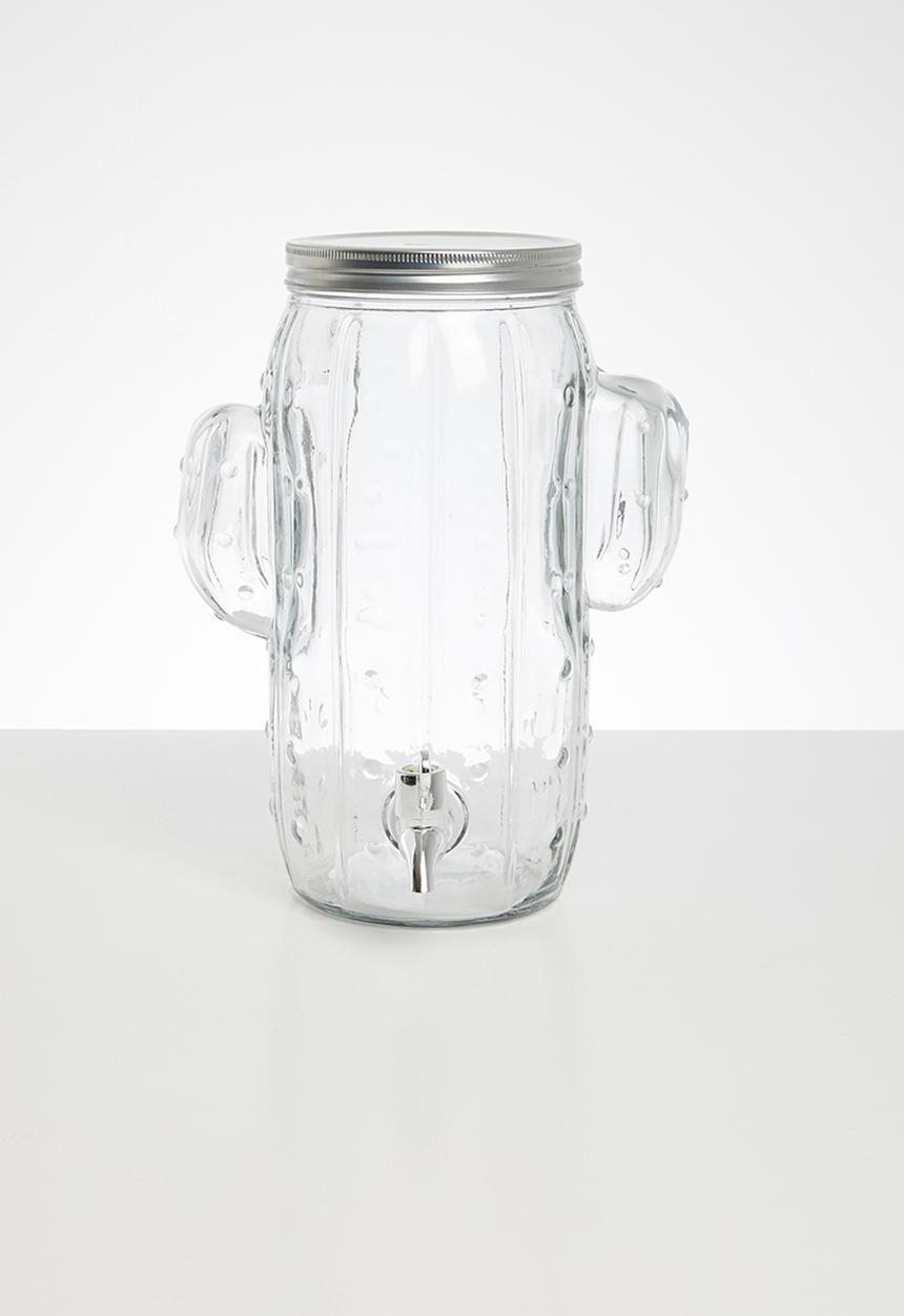 Excellent Houseware - Glass cactus dispenser 4l - clear