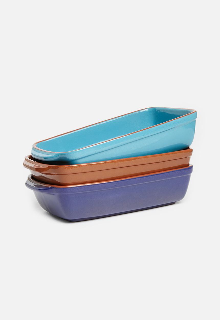 Excellent Houseware - Stoneware dish - turquoise