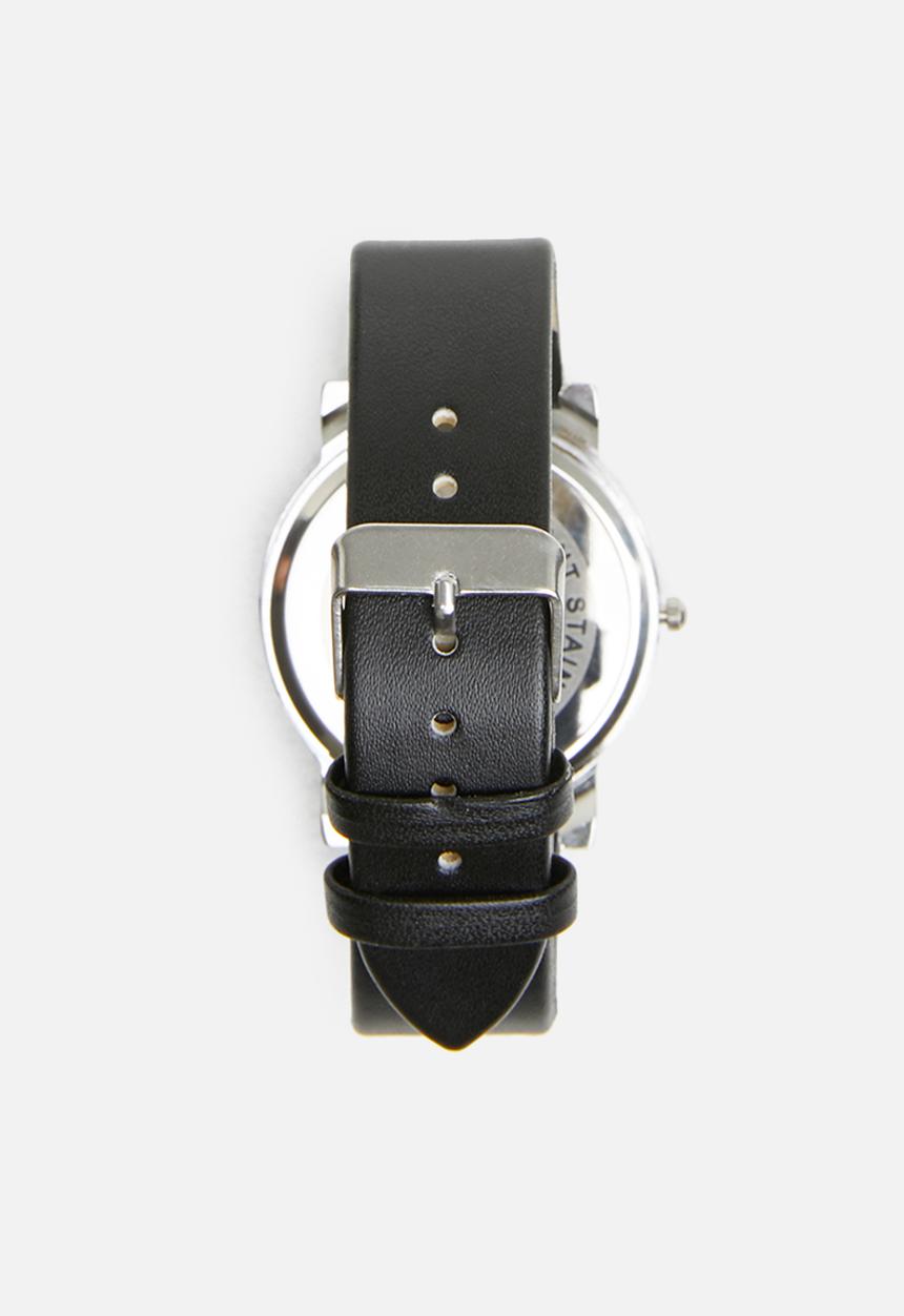 STYLE REPUBLIC - Leather-look watch - black