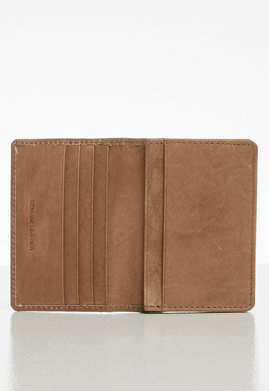 BOSSI - Leather textured carholder - tan