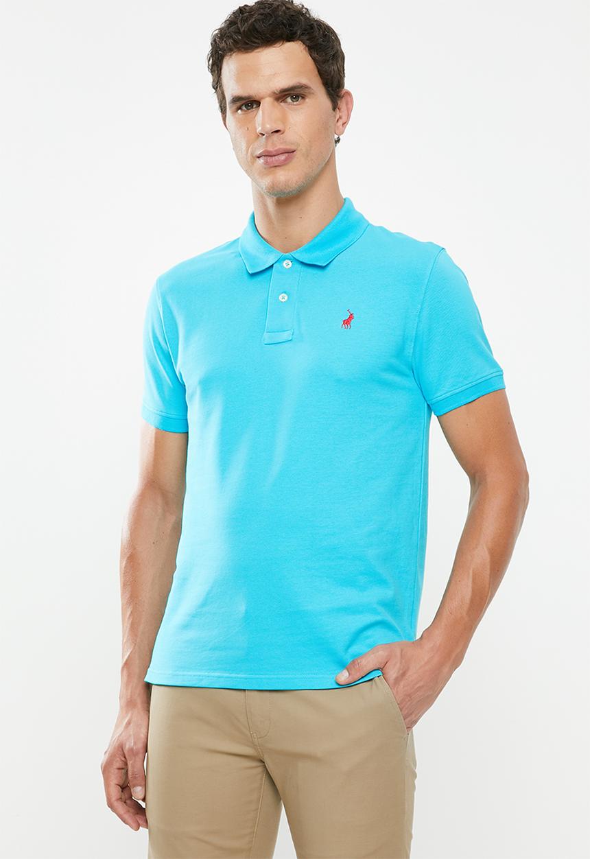 POLO - Carter custom fit short sleeve pique golfer - blue